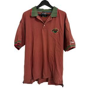 Retro Minnesota Wild NHL Hockey Polo Shirt Men's Size XL